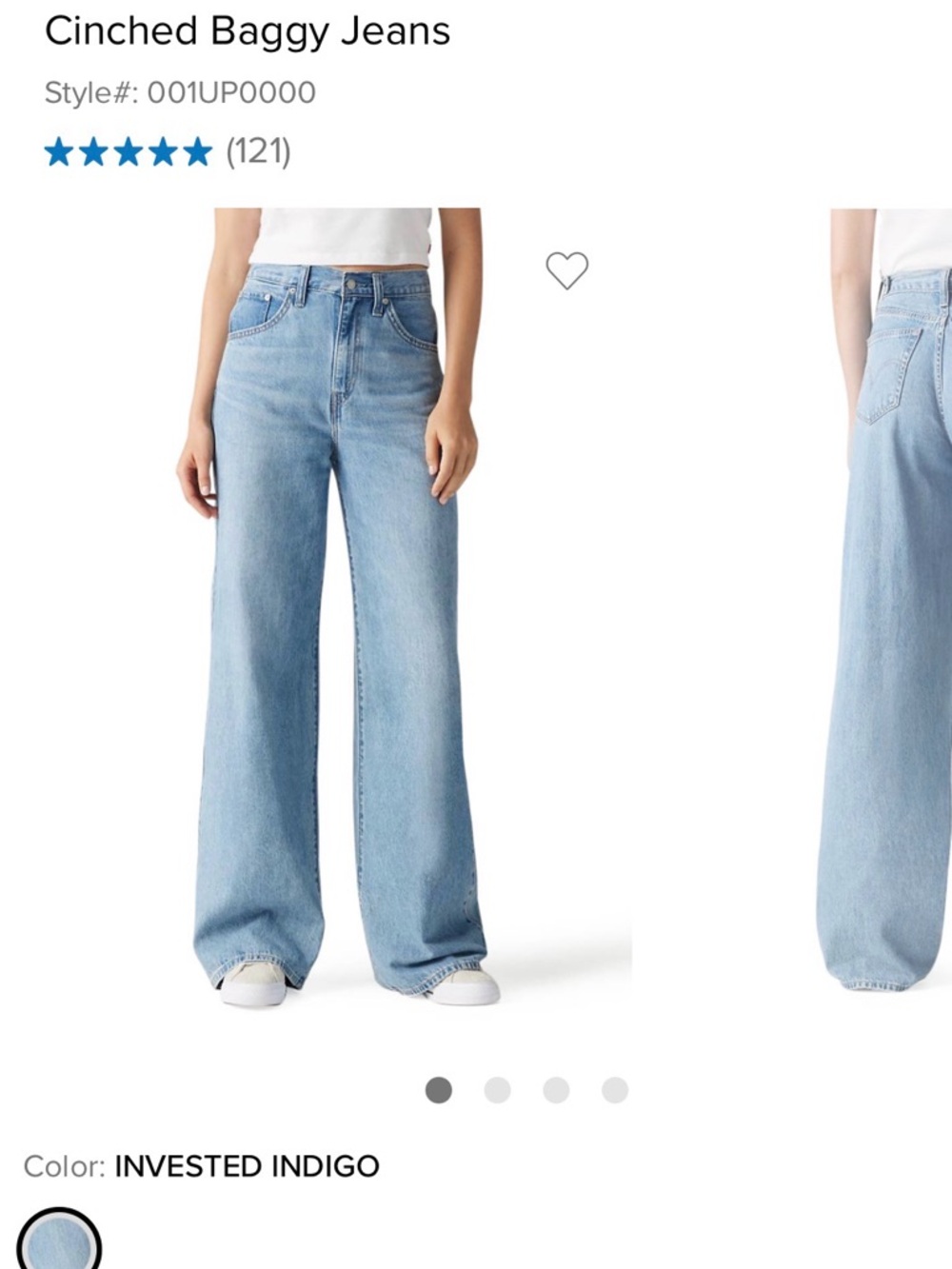 Levi’s Cinched Baggy Jeans sz 30